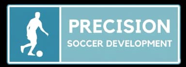 Precision Soccer Logo, a man running with a soccer ball